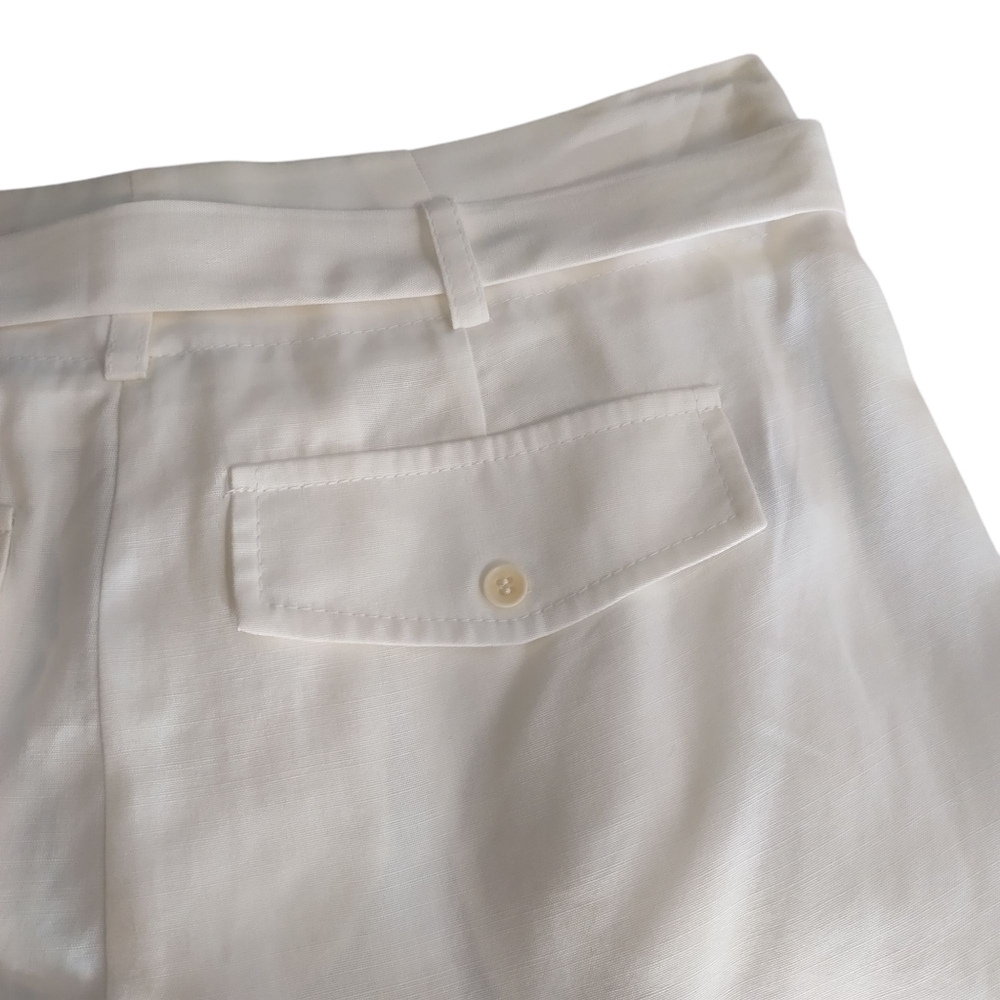 BCBGmaxAzria Women's White High Waisted Shorts Sz 0 NWT Orig $98 - Picture 7 of 10